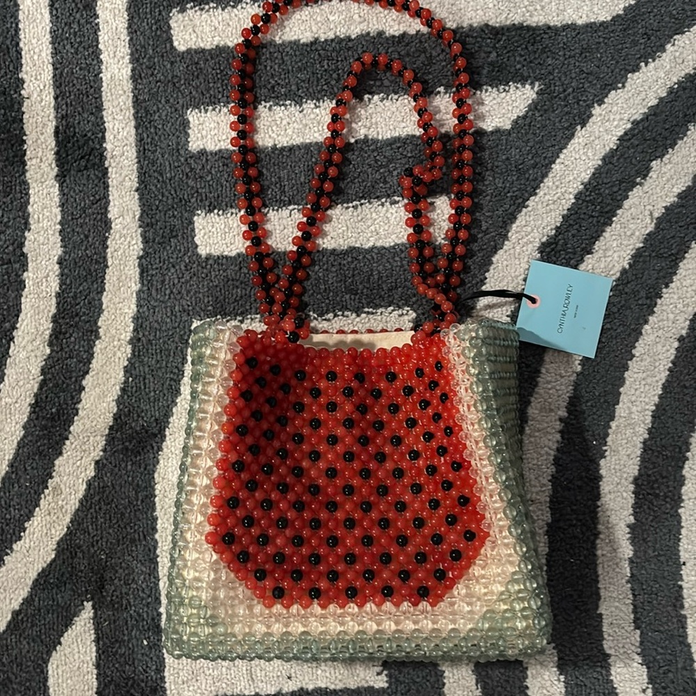 Beaded Cynthia Rowley watermelon bag